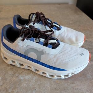 On Cloudmoster Swiss ® Engineering Frost-white Colbat Blue Men's Size 10 No Box